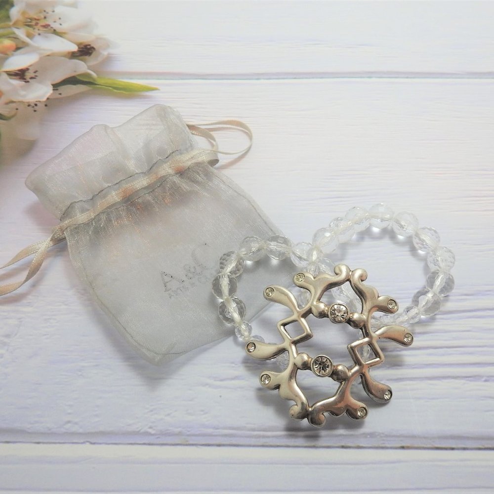 A&C Denmark Silver Bracelet Swarovski crystal Double Layer L Party